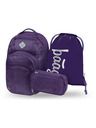 BAAGL  BAAGL SET 3 Coolmate Plum: hátizsák, tolltartó, zsák