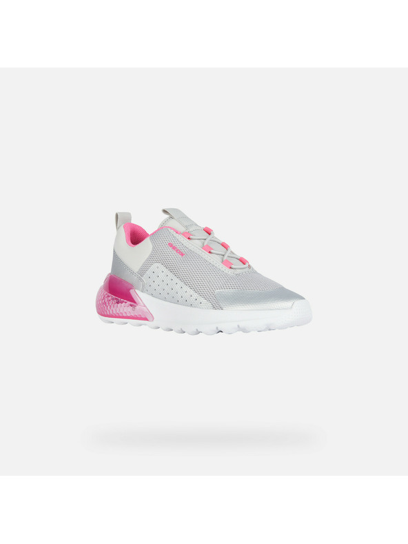 Geox Ezüst lánycipő világító Geox Activart Illuminus