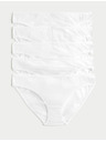 Marks & Spencer Marks & Spencer fehér pamut bikini alsónadrág Lycra®-val, 5 csomagban