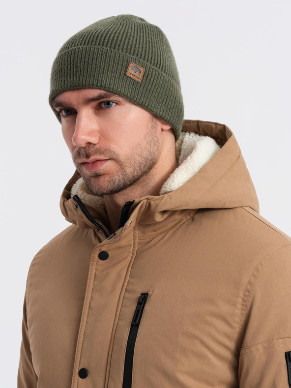 Ombre Clothing Férfi kötött sapka Ombre ruházati applikációval