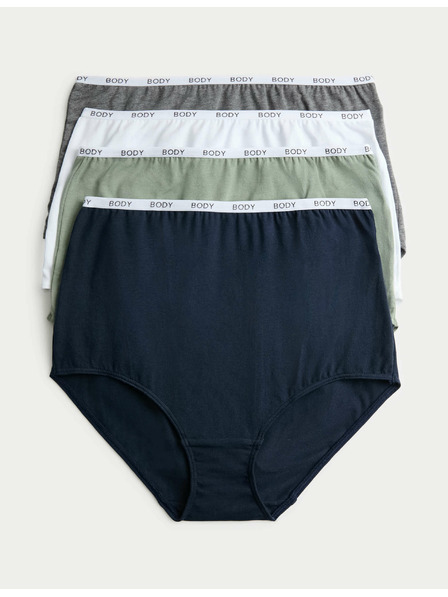 Marks & Spencer Derék alatti alsónemű magas pamuttartalommal, 4 db Marks & Spencer szürke