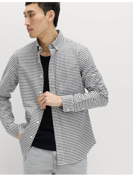 Marks & Spencer Marks & Spencer The Ultimate 100% pamut kockás oxford ing fekete