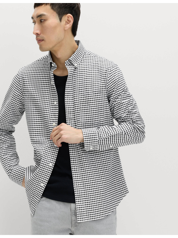 Marks & Spencer Marks & Spencer The Ultimate 100% pamut kockás oxford ing fekete