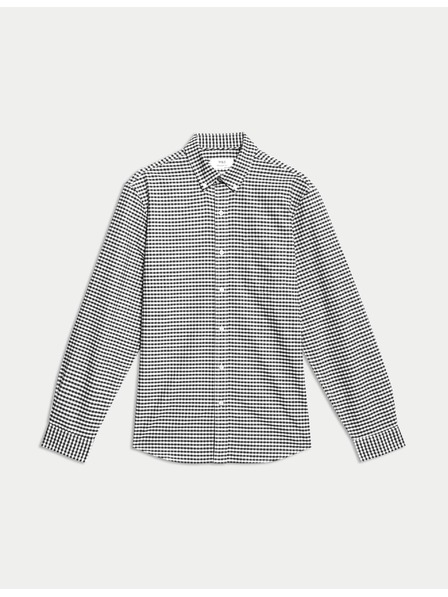 Marks & Spencer Marks & Spencer The Ultimate 100% pamut kockás oxford ing fekete