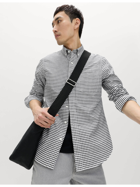 Marks & Spencer Marks & Spencer The Ultimate 100% pamut kockás oxford ing fekete