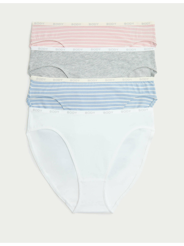 Marks & Spencer Marks & Spencer magas derekú alsónemű magas Supima pamuttartalommal, 4 db-os kék