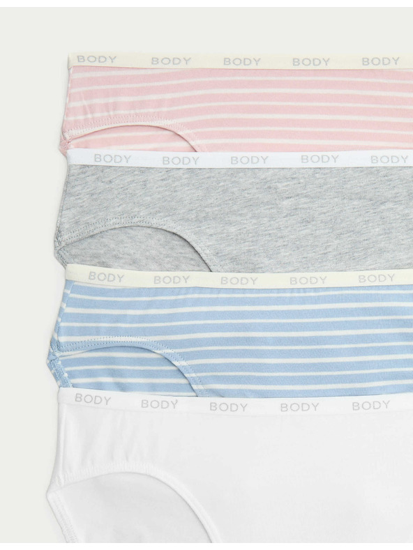 Marks & Spencer Marks & Spencer magas derekú alsónemű magas Supima pamuttartalommal, 4 db-os kék