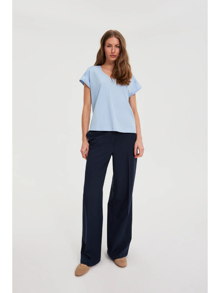 Moodo Csipkés ujjú blúz világoskék Moodo