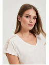 Moodo Csipkés ujjú blúz fehér Moodo