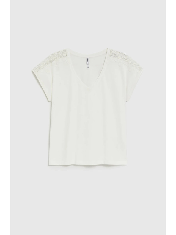 Moodo Csipkés ujjú blúz fehér Moodo