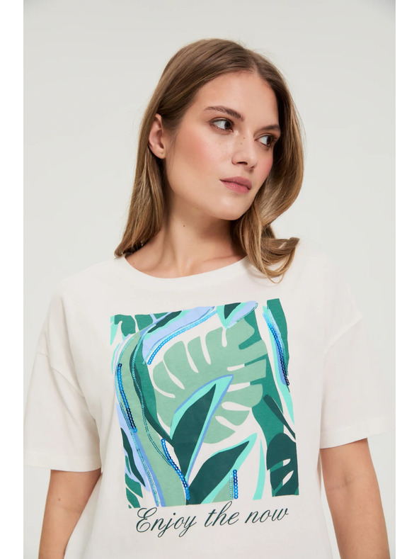 Moodo Fehér Moodo mintás póló