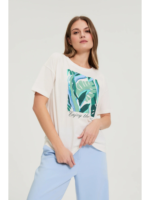 Moodo Fehér Moodo mintás póló