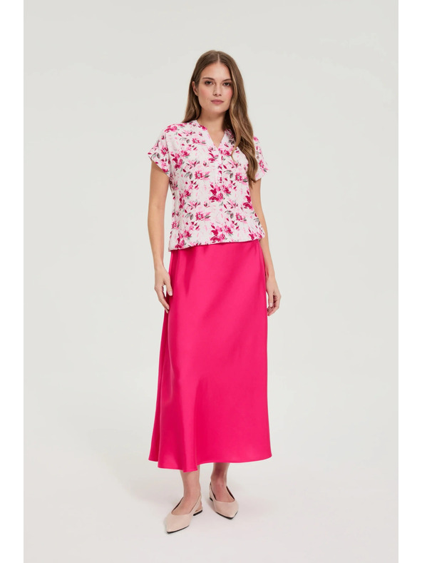 Moodo Virágmintás ing fukszia Moodo