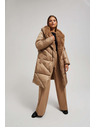 Moodo Hosszú kapucnis kabát sötét bézs Moodo