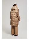 Moodo Hosszú kapucnis kabát sötét bézs Moodo
