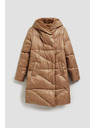 Moodo Hosszú kapucnis kabát sötét bézs Moodo