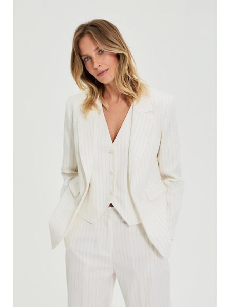 Moodo Fehér csíkos zakó Moodo