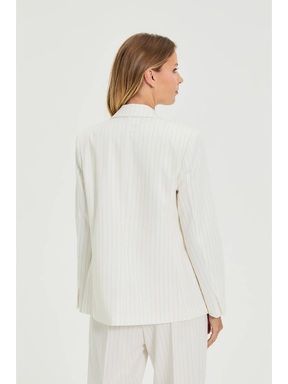 Moodo Fehér csíkos zakó Moodo