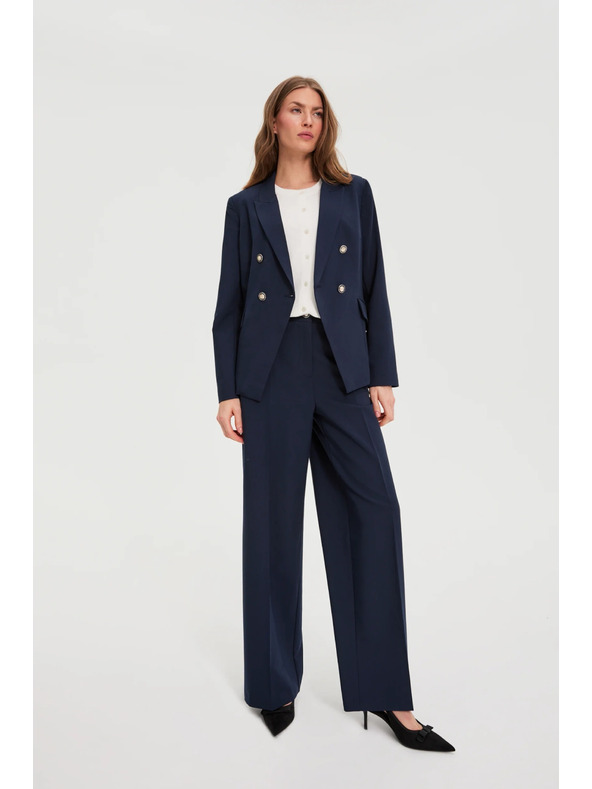 Moodo Széles szárú nadrág sötét kék Moodo