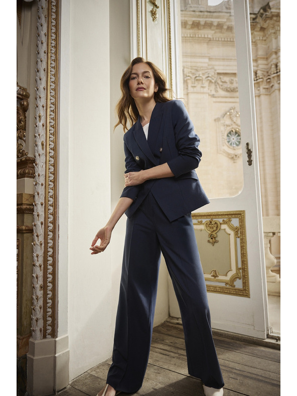 Moodo Széles szárú nadrág sötét kék Moodo