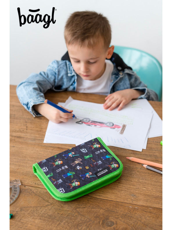 BAAGL  BAAGL Iskolai tolltartó egy szintes Minecraft