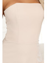numoco ELARA Korzett maxi ruha hasítékkal és háti kötéssel - bézs