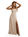 numoco ELARA Korzett maxi ruha hasítékkal és háti kötéssel - bézs