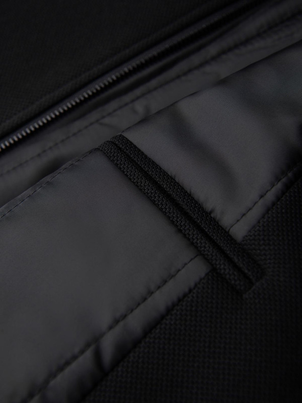 Ombre Clothing Férfi szabott strukturált kabát magas gallérral - fekete V1 OM-COWC-0136 Ombre Clothing