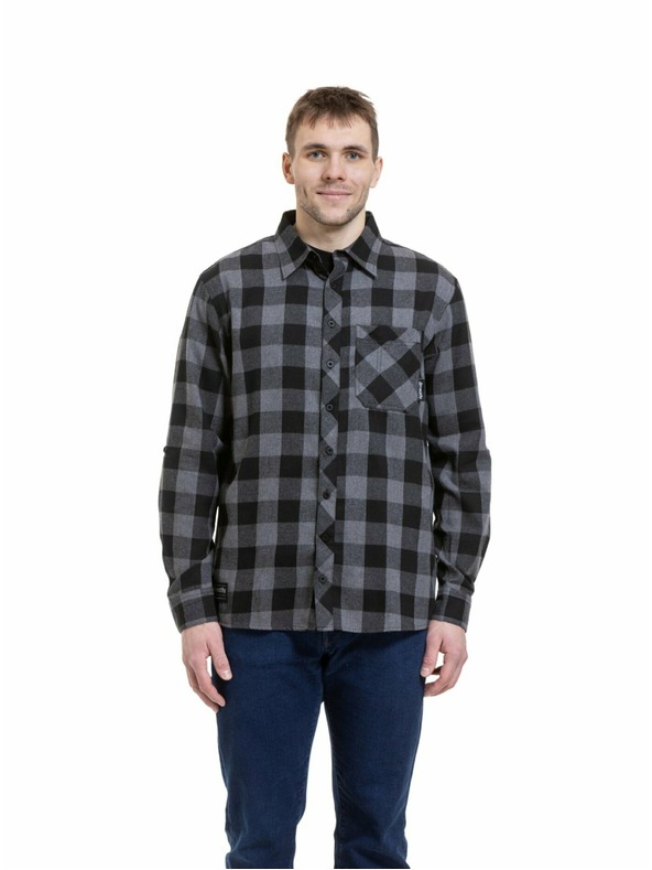 Meatfly Meatfly férfi ing Kurt Black / Gray