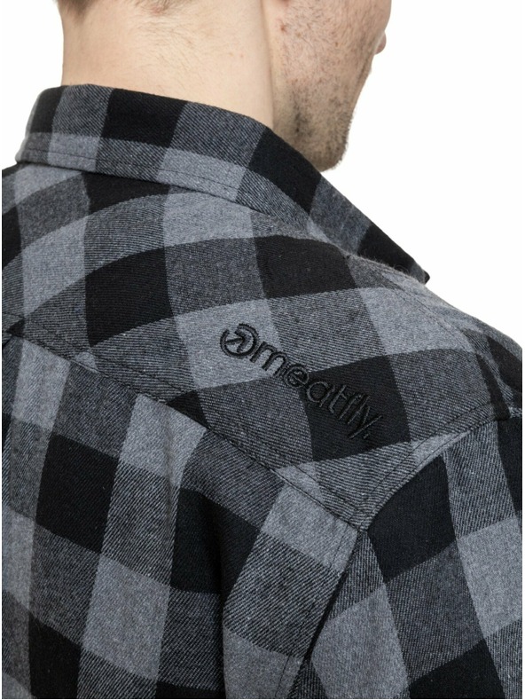 Meatfly Meatfly férfi ing Kurt Black / Gray