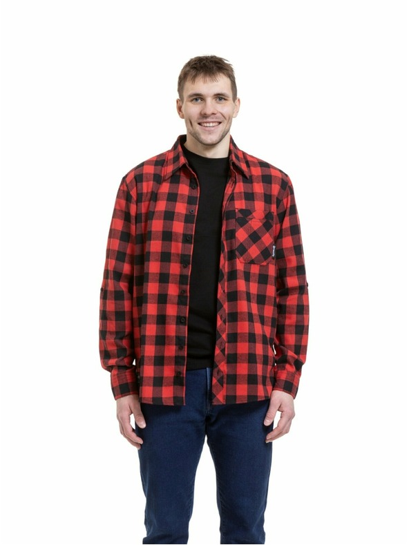 Meatfly Meatfly férfi ing Kurt Black / Red