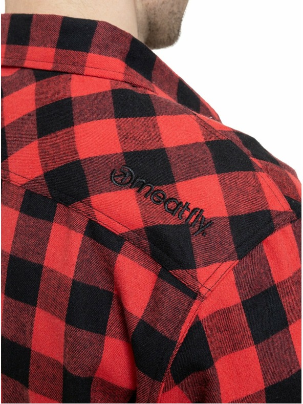 Meatfly Meatfly férfi ing Kurt Black / Red