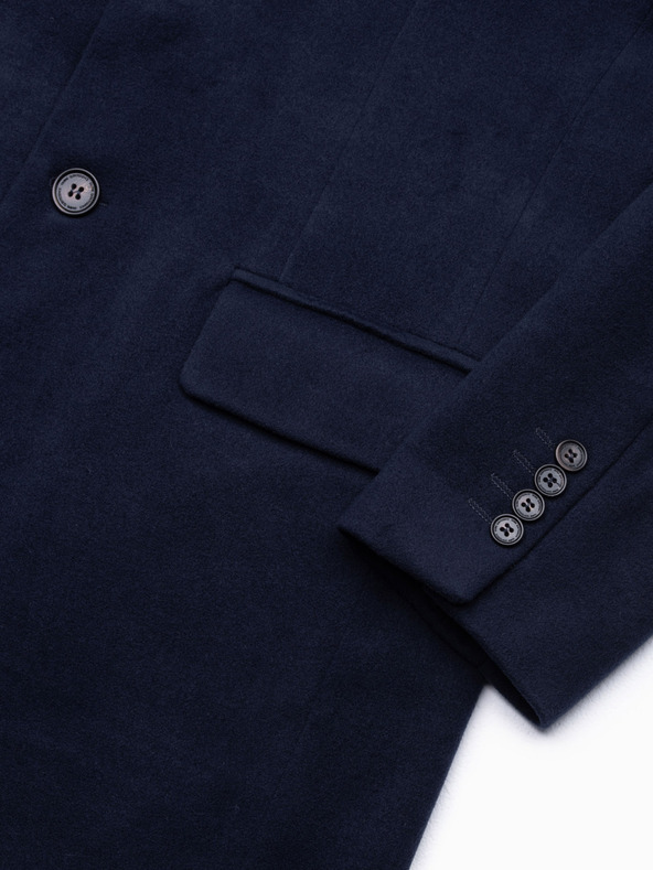 Ombre Clothing Férfi klasszikus egysoros kabát - sötétkék V1 C432 Ombre Clothing