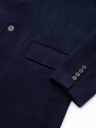 Ombre Clothing Férfi klasszikus egysoros kabát - sötétkék V1 C432 Ombre Clothing