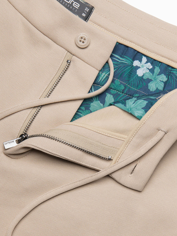 Ombre Clothing Bézs színű férfi rövidnadrág Ombre ruházat