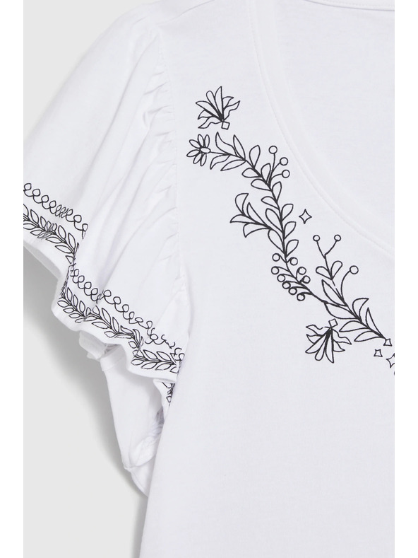 Moodo Fehér pamut blúz nyomattal Moodo