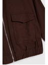 Moodo Kabát lenvászon anyaggal barna Moodo