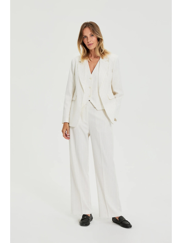 Moodo Mellény finom csíkozással fehér Moodo