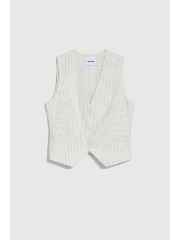 Moodo Mellény finom csíkozással fehér Moodo