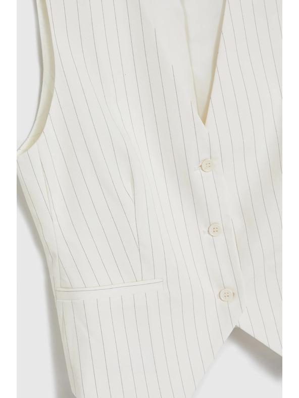 Moodo Mellény finom csíkozással fehér Moodo