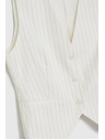 Moodo Mellény finom csíkozással fehér Moodo