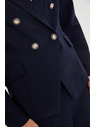 Moodo Kék kétsoros blazer dekoratív gombokkal Moodo