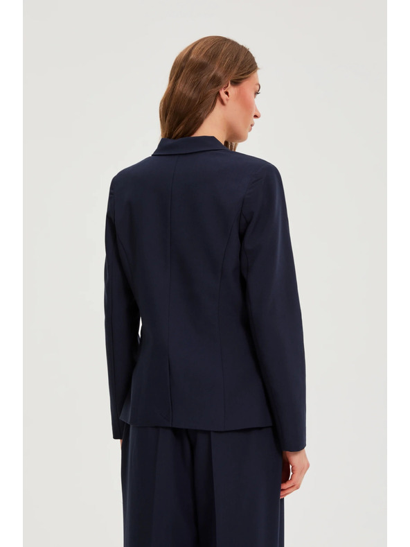 Moodo Kék kétsoros blazer dekoratív gombokkal Moodo