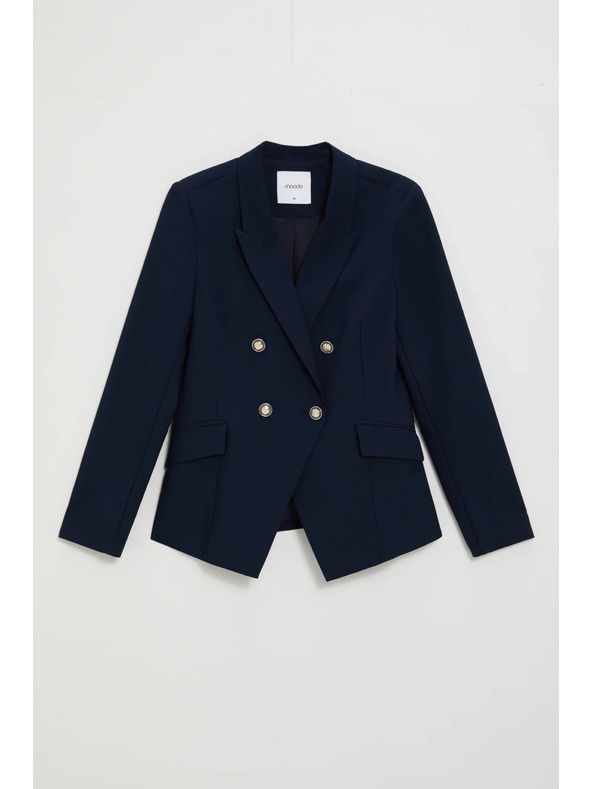 Moodo Kék kétsoros blazer dekoratív gombokkal Moodo