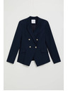 Moodo Kék kétsoros blazer dekoratív gombokkal Moodo