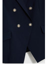 Moodo Kék kétsoros blazer dekoratív gombokkal Moodo