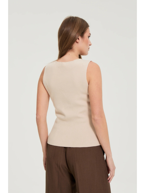 Moodo Felső dekoratív gombokkal bézs Moodo