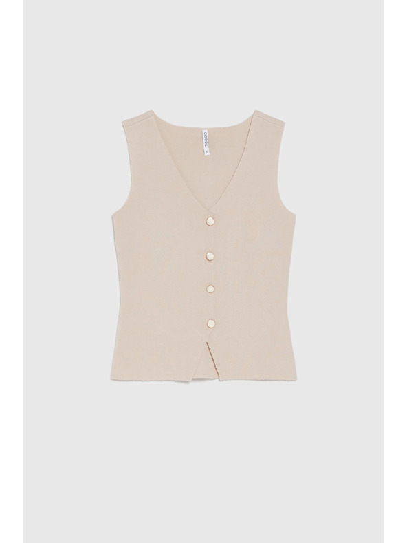 Moodo Felső dekoratív gombokkal bézs Moodo