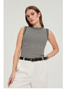 Moodo Fehér-fekete csíkos top Moodo