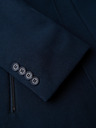 Ombre Clothing Férfi fitted strukturált kabát magas gallérral - sötétkék V2 OM-COWC-0136 Ombre Clothing